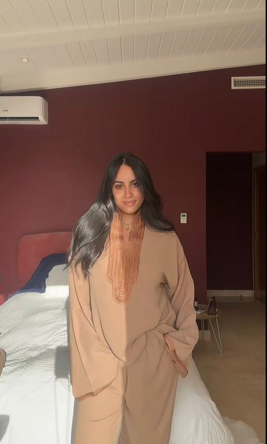 Long-Sleeve Set — Camel