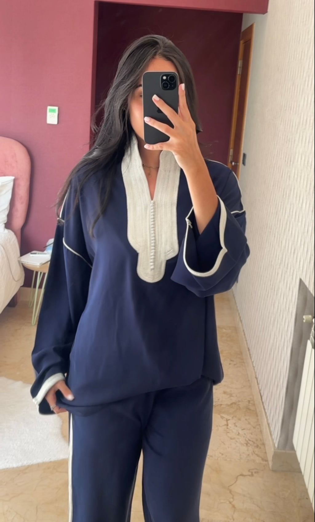 Long-Sleeve Set — Navy